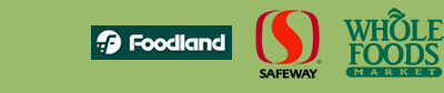 Locations including Foodland, Whole Foods Market